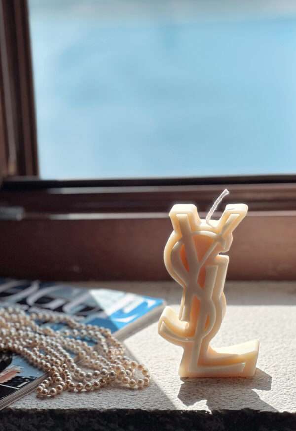 natural soy decorative candle luxury YSL φυτικό κερί σόγια