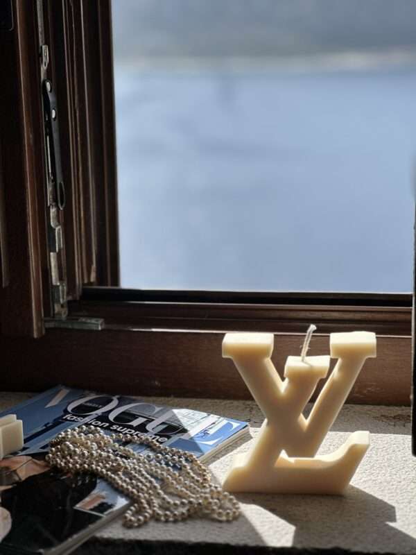 natural soy decorative candle luxury LV φυτικό κερί σόγια