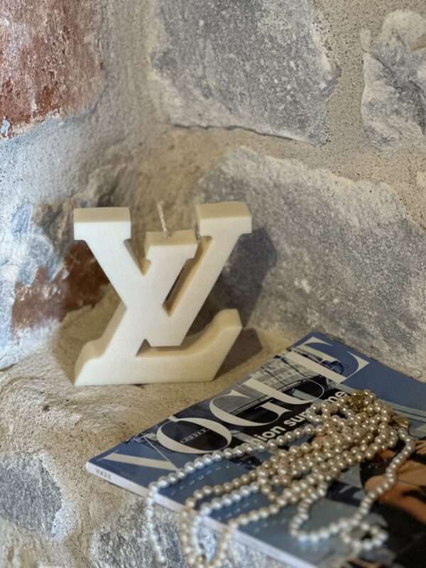 natural soy decorative candle luxury LV φυτικό κερί σόγια