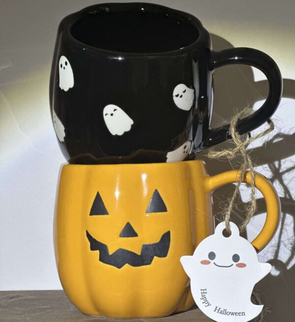 natural soy decorative cup casper ghost ghoul halloween jack-o'lantern pumpkin φυτικό κερί σόγια τρομαχτικό κολοκύθα φάντασμα κούπα