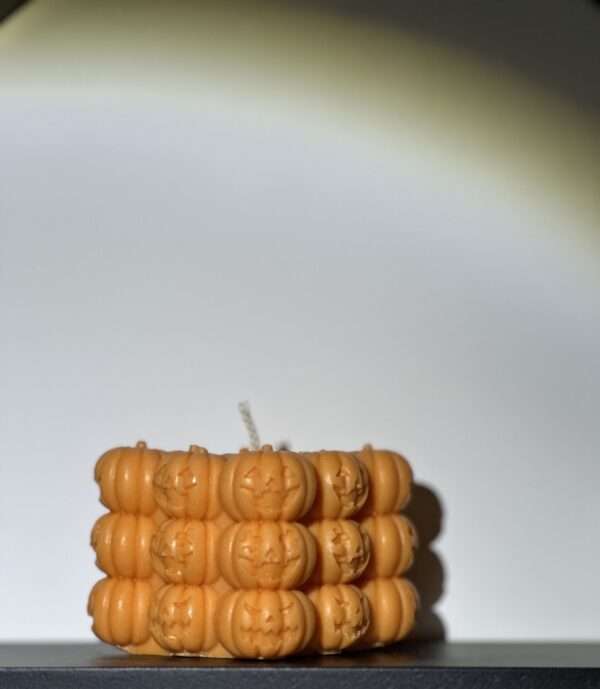 natural soy decorative candle halloween jack-o'lantern pumpkin φυτικό κερί σόγια τρομαχτικό κολοκύθα