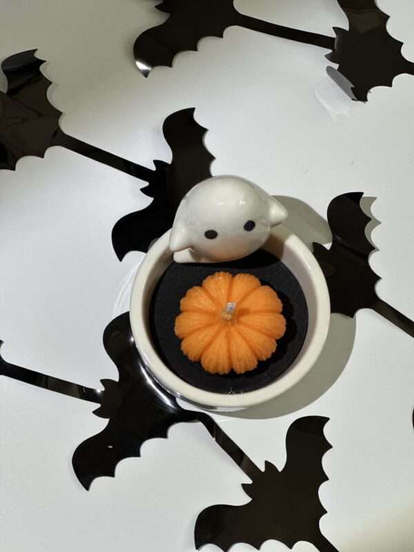 natural soy decorative ceramic burner casper ghost ghoul halloween jack-o'lantern pumpkin φυτικό κερί σόγια τρομαχτικό κολοκύθα κάσπερ φάντασμα καυστήρας