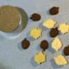 wax melts golden snowflakes leaves and nuts autumn decorative natural soy candle βελανίδια φύλλα φθινόπωρο