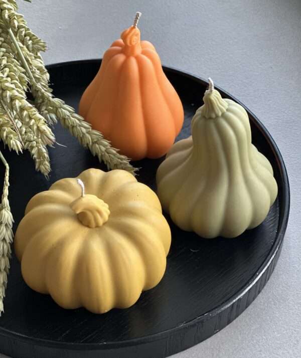 natural soy candle halloween Pumpkin φυτικό κερί διακοσμητικά κολοκύθες