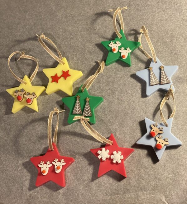 natural soy candle Christmas tree ornament star φυτικό κερί σόγια χριστούγεννα αστέρι