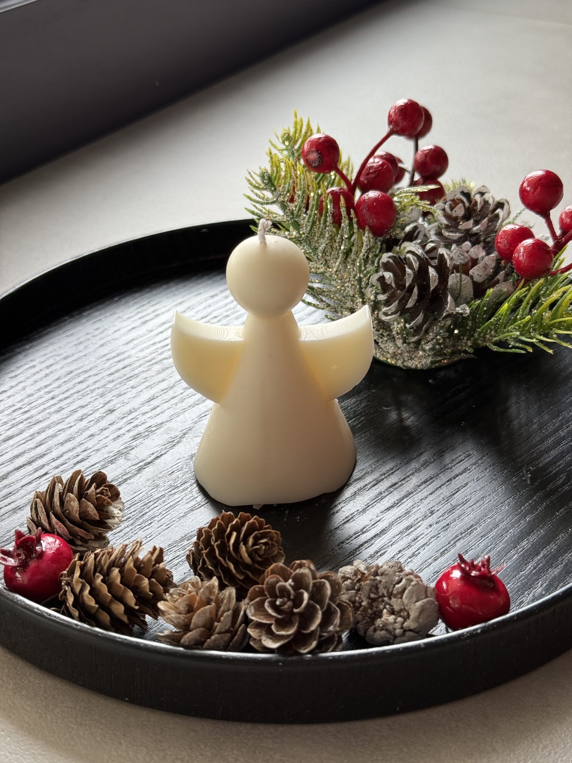 natural soy candle christmas gift φυτικό κερί σόγια χριστούγεννα δώρο angel αγγελάκι