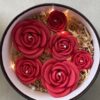 saint valentine's loving natural soy candle hearts roses peonies red flowers bouquet box love φυτικό κερί σόγια άγιος βαλεντίνος ερωτευμένοι καρδιά τριαντάφυλλα λουλούδια παιώνιες κουτί