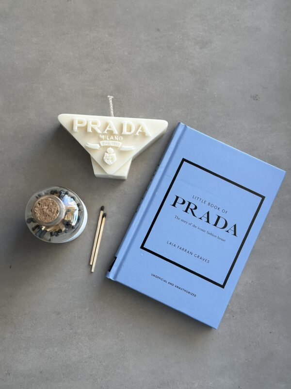 natural soy decorative candle luxury prada φυτικό κερί σόγια