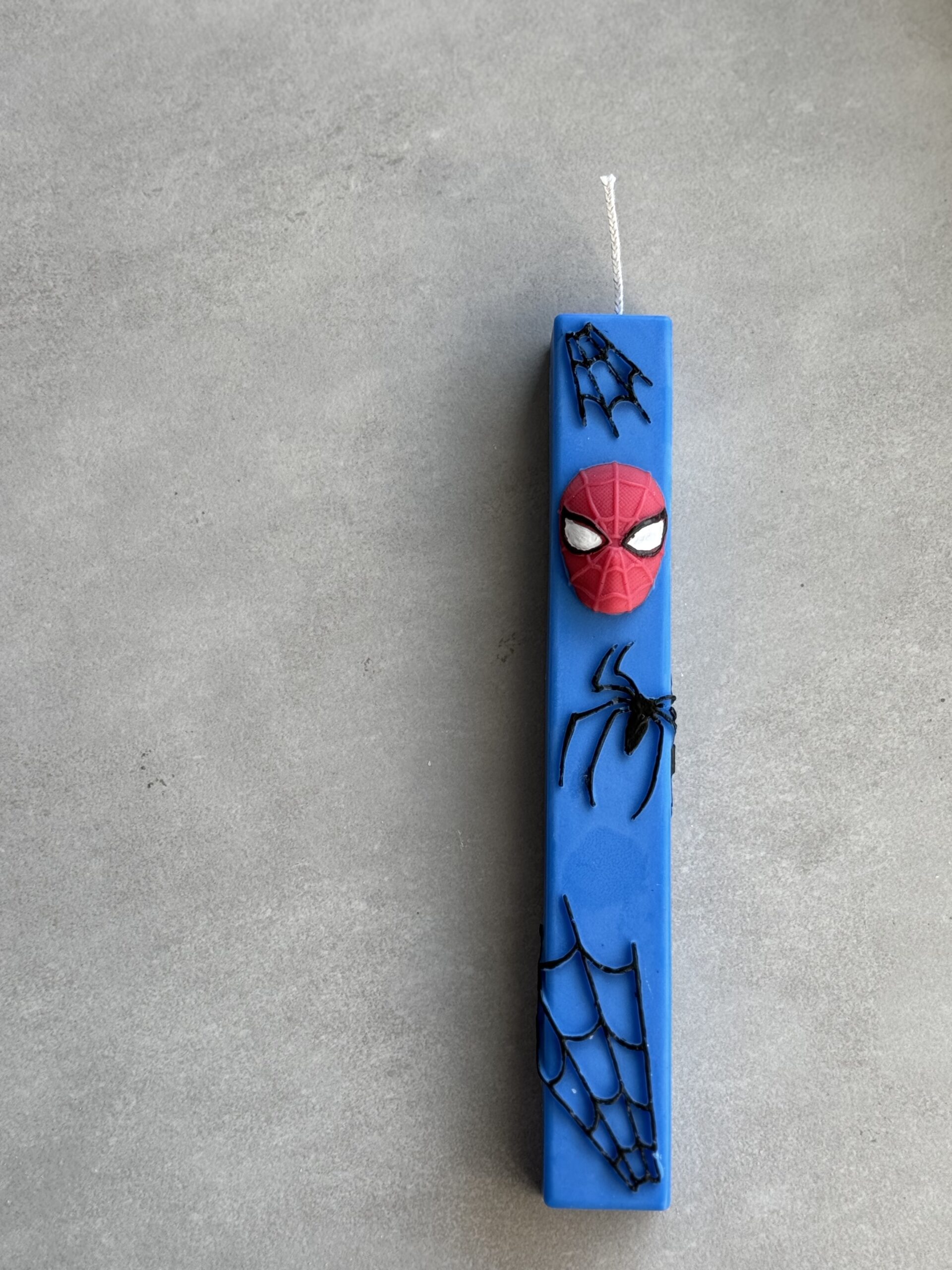 Spiderman Easter Candle soy wax handpainted σπαιντερμαν Πασχα λαμπάδα σόγια χειροποίητη βαμμένη