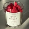 Soy wax jar container cheesecake strawberry scented handmade δοχείο κερί σόγια αρωματικό χειροποίητο τζιζκεηκ τζιζκεικ φράουλα