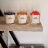 Soy wax jar container cheesecake strawberry lotus biscoff caramel blueberry scented handmade δοχείο κερί σόγια αρωματικό χειροποίητο τζιζκεηκ τζιζκεικ φράουλα μπλούμπερι λότους μπισκόφ