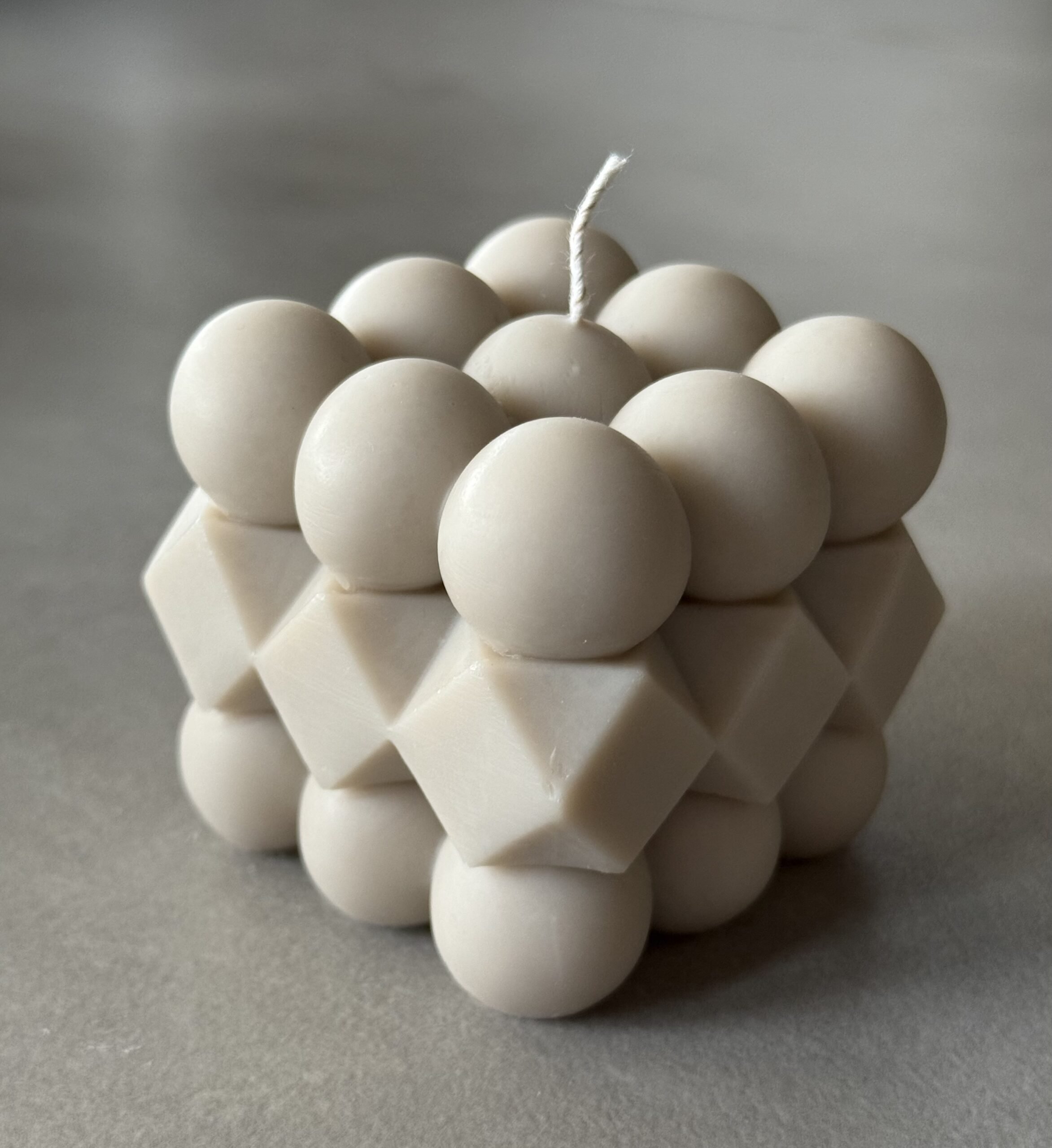 natural soy decorative candle decorative cube bubbles φυτικό κερί διακοσμητικό σόγια