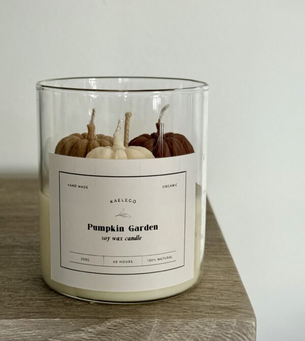 Soy wax jar container pumpkin scented handmade δοχείο κερί σόγια αρωματικό χειροποίητο κολοκύθα