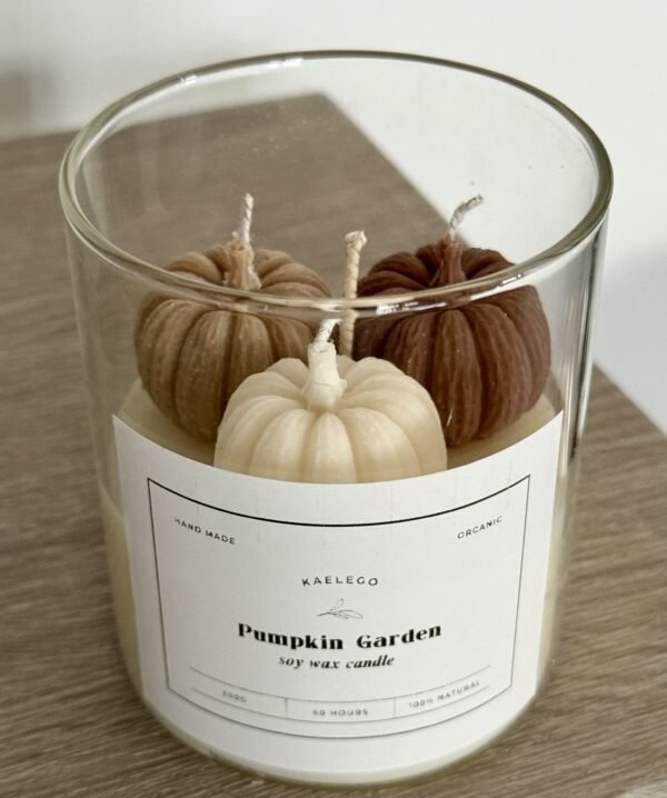 Soy wax jar container pumpkin scented handmade δοχείο κερί σόγια αρωματικό χειροποίητο κολοκύθα
