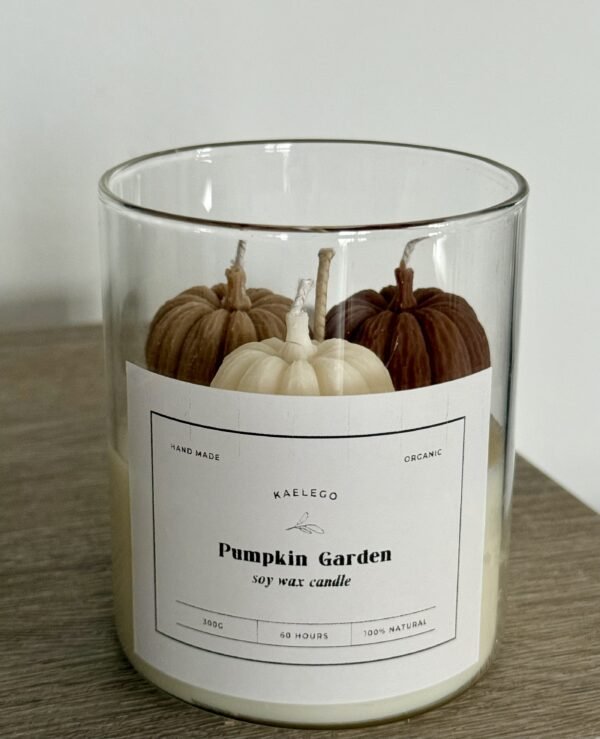 Soy wax jar container pumpkin scented handmade δοχείο κερί σόγια αρωματικό χειροποίητο κολοκύθα