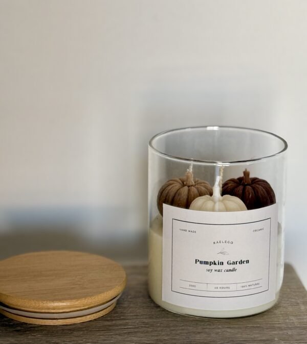 Soy wax jar container pumpkin scented handmade δοχείο κερί σόγια αρωματικό χειροποίητο κολοκύθα