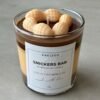 Soy wax jar container snickers peanuts peanutbutter scented handmade δοχείο κερί σόγια αρωματικό χειροποίητο σνικερς φυστικι φυστικοβούτυρο