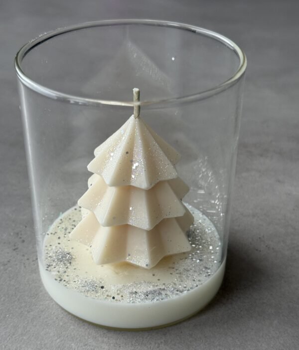 soy wax natural christmas tree candle φυσικο κερι σογια χριστουγεννιατικο δεντρο