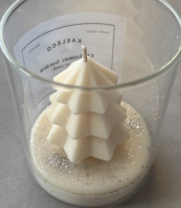 soy wax natural christmas tree candle φυσικο κερι σογια χριστουγεννιατικο δεντρο