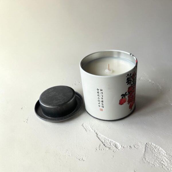 soy wax natural candle in container origami blossom spring summer φυσικο κερι σογια οριγκαμι δοχειο για τσαι