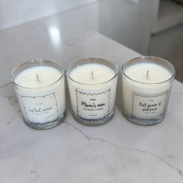 soy wax container candle scented mom special mum mother's day funny my last nerve my patience mom's zen κερι σογια αρωματικο ημερα μητερας δωρο αστειο υπομονη ζεν νευρα μαμα